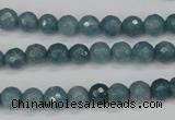 CCN1911 15 inches 6mm faceted round candy jade beads wholesale