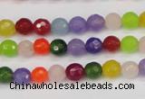 CCN1982 15 inches 8mm faceted round candy jade beads wholesale