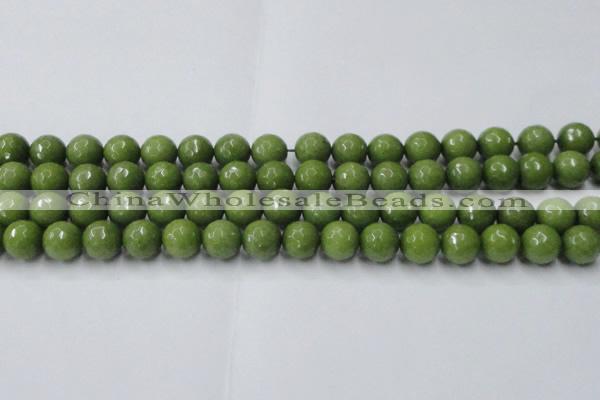 CCN2040 15 inches 12mm faceted round candy jade beads wholesale