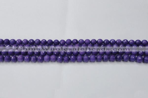 CCN2058 15 inches 6mm faceted round candy jade beads wholesale