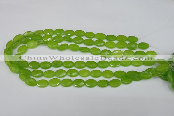 CCN215 15.5 inches 10*14mm faceted oval candy jade beads