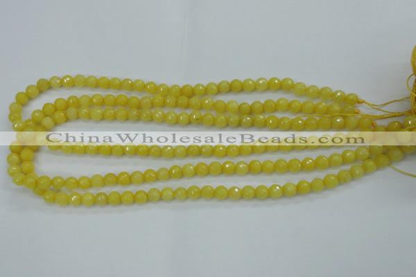 CCN2254 15.5 inches 6mm faceted round candy jade beads wholesale