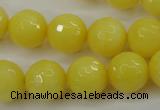 CCN2258 15.5 inches 14mm faceted round candy jade beads wholesale