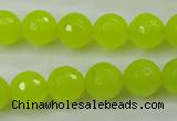 CCN2265 15.5 inches 12mm faceted round candy jade beads wholesale