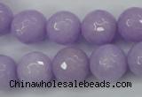 CCN2291 15.5 inches 14mm faceted round candy jade beads wholesale