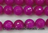 CCN2298 15.5 inches 14mm faceted round candy jade beads wholesale