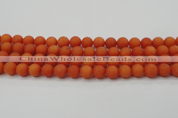 CCN2407 15.5 inches 4mm round matte candy jade beads wholesale