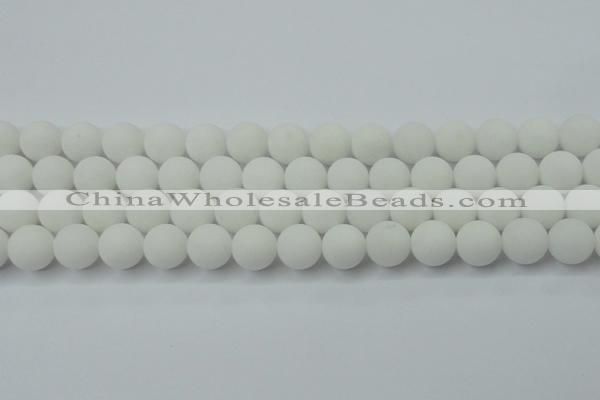 CCN2420 15.5 inches 6mm round matte candy jade beads wholesale