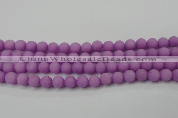 CCN2422 15.5 inches 6mm round matte candy jade beads wholesale