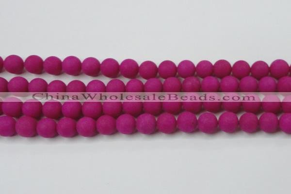 CCN2464 15.5 inches 10mm round matte candy jade beads wholesale