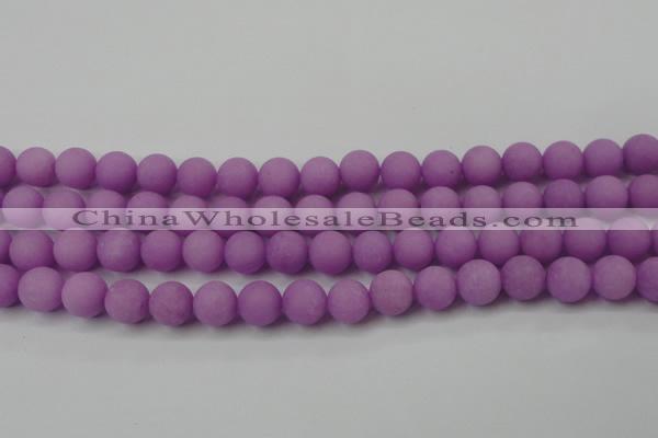 CCN2502 15.5 inches 14mm round matte candy jade beads wholesale