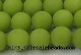 CCN2509 15.5 inches 14mm round matte candy jade beads wholesale