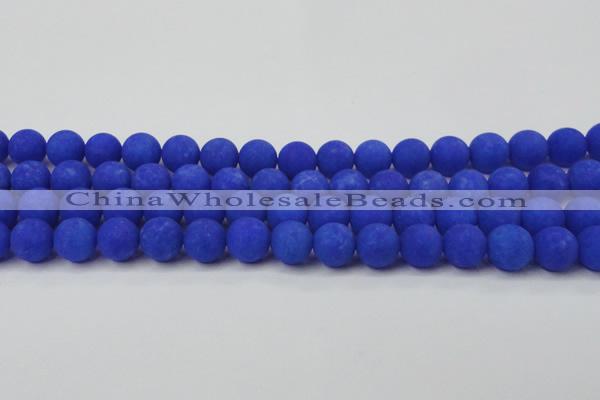 CCN2513 15.5 inches 14mm round matte candy jade beads wholesale