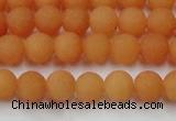 CCN2516 15.5 inches 6mm round matte candy jade beads wholesale