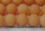 CCN2520 15.5 inches 14mm round matte candy jade beads wholesale