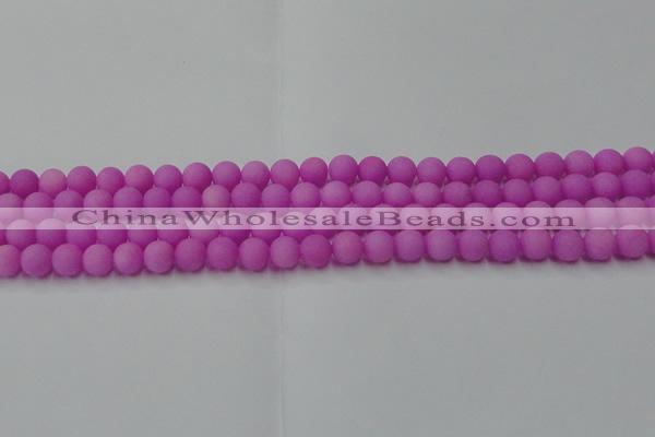 CCN2523 15.5 inches 6mm round matte candy jade beads wholesale