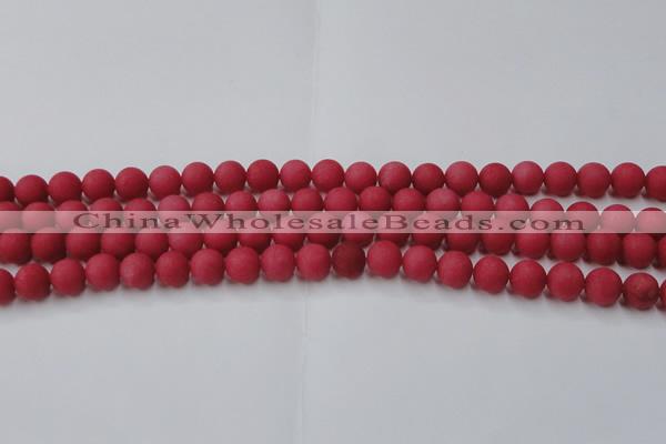 CCN2532 15.5 inches 10mm round matte candy jade beads wholesale