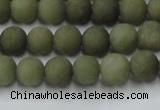 CCN2544 15.5 inches 6mm round matte candy jade beads wholesale