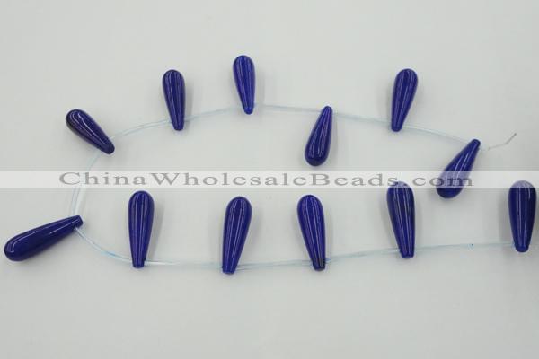 CCN2740 Top-drilled 10*30mm teardrop candy jade beads wholesale