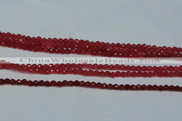 CCN2812 15.5 inches 3mm tiny faceted round candy jade beads