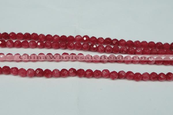 CCN2831 15.5 inches 5mm faceted round candy jade beads