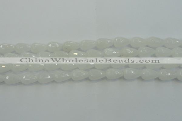 CCN3016 15.5 inches 10*15mm faceted teardrop candy jade beads