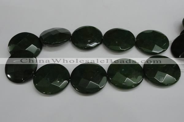 CCN321 15.5 inches 40mm faceted coin candy jade beads wholesale