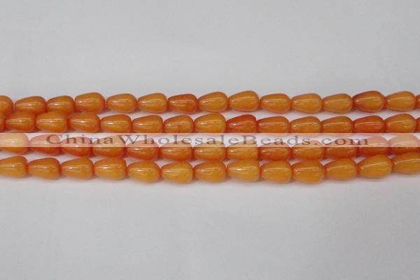 CCN3750 15.5 inches 8*12mm teardrop candy jade beads wholesale