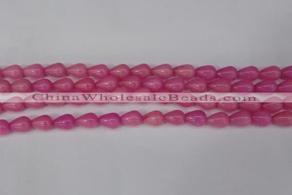 CCN3765 15.5 inches 10*14mm teardrop candy jade beads wholesale