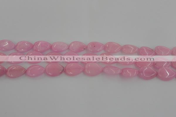 CCN3860 15.5 inches 13*18mm flat teardrop candy jade beads