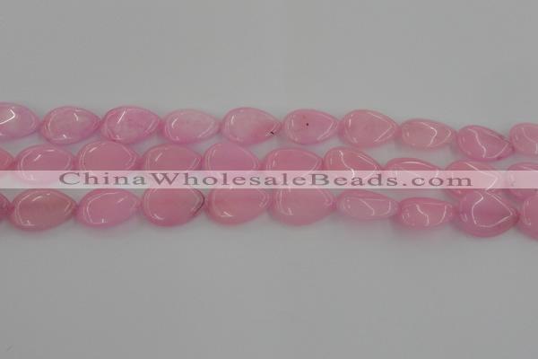 CCN3875 15.5 inches 15*20mm flat teardrop candy jade beads