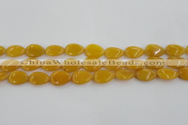 CCN3882 15.5 inches 15*20mm flat teardrop candy jade beads