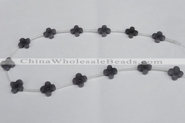 CCN3947 15.5 inches 15mm carved flower candy jade beads wholesale