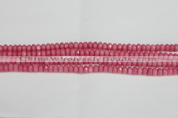 CCN4155 15.5 inches 5*8mm faceted rondelle candy jade beads