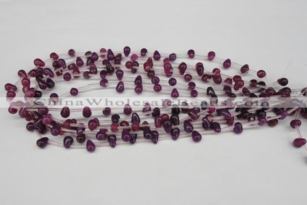 CCN431 15.5 inches Top-drilled 6*9mm teardrop candy jade beads