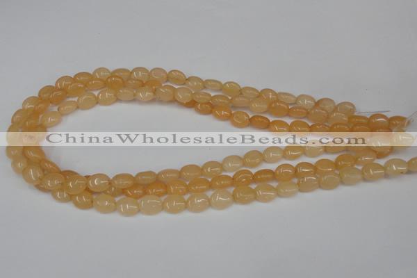 CCN515 15.5 inches 8*10mm oval candy jade beads wholesale