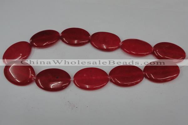 CCN556 15.5 inches 25*35mm oval candy jade beads wholesale