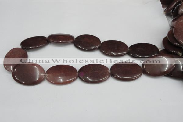 CCN558 15.5 inches 25*35mm oval candy jade beads wholesale