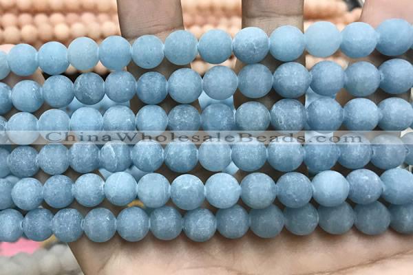 CCN5610 15 inches 8mm round matte candy jade beads Wholesale