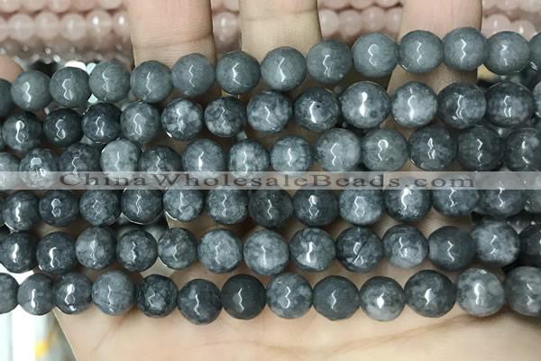 CCN5692 15 inches 8mm faceted round candy jade beads