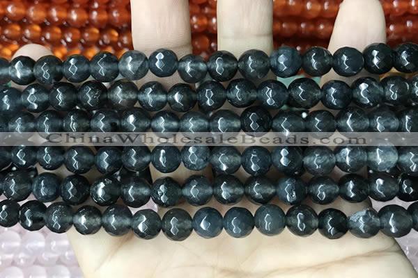 CCN5701 15 inches 8mm faceted round candy jade beads