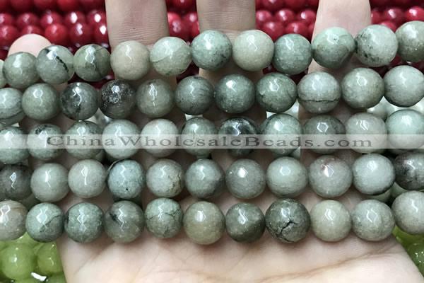 CCN5776 15 inches 10mm faceted round candy jade beads