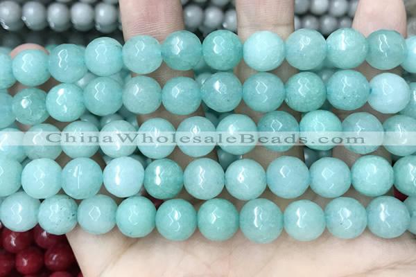 CCN5785 15 inches 10mm faceted round candy jade beads