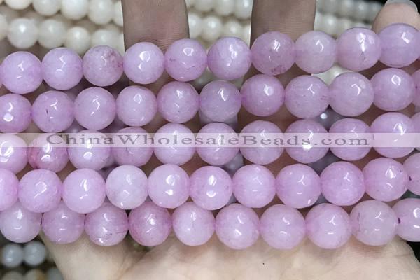 CCN5796 15 inches 10mm faceted round candy jade beads