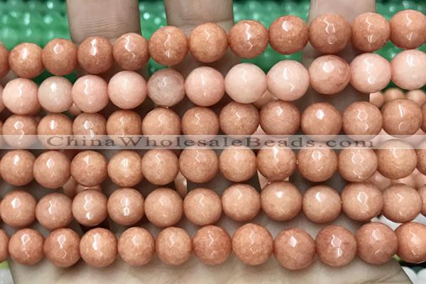 CCN6328 15.5 inches 8mm faceted round candy jade beads Wholesale