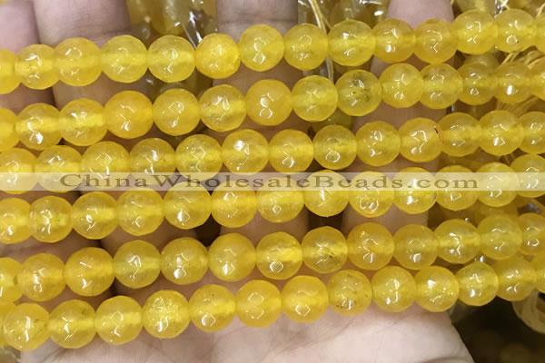 CCN6341 6mm, 8mm, 10mm, 12mm & 14mm faceted round candy jade beads