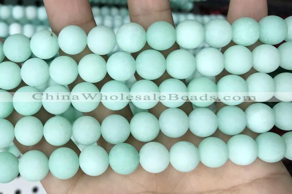 CCN6360 15.5 inches 6mm, 8mm, 10mm & 12mm round matte candy jade beads