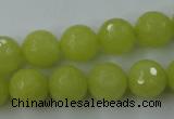 CCN777 15.5 inches 6mm faceted round candy jade beads wholesale