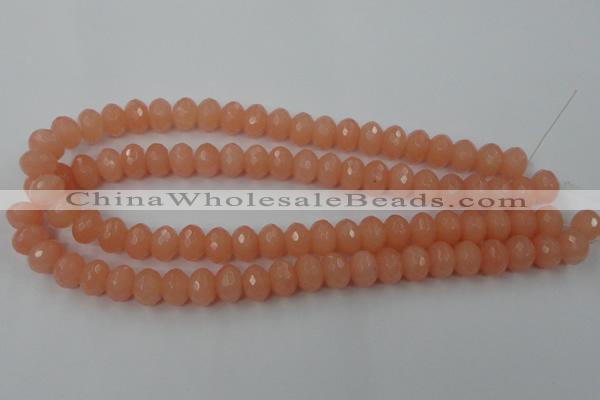 CCN905 15.5 inches 9*12mm faceted rondelle candy jade beads