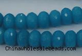 CCN910 15.5 inches 9*12mm faceted rondelle candy jade beads